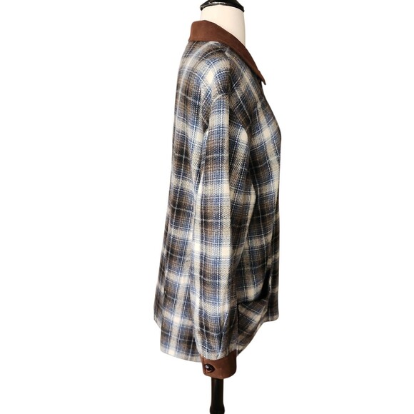 St. John's Bay Vintage Barn Chore Coat Womens Large Plaid  90s Grunge - Picture 4 of 8
